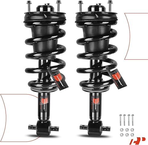 Miniatura 8 de A-Premium 2 puntales delanteros y muelles helicoidales compatibles con vehículos Chevy y GMC, sin ruedas de 22 pulgadas - Avalance 2007-2013,