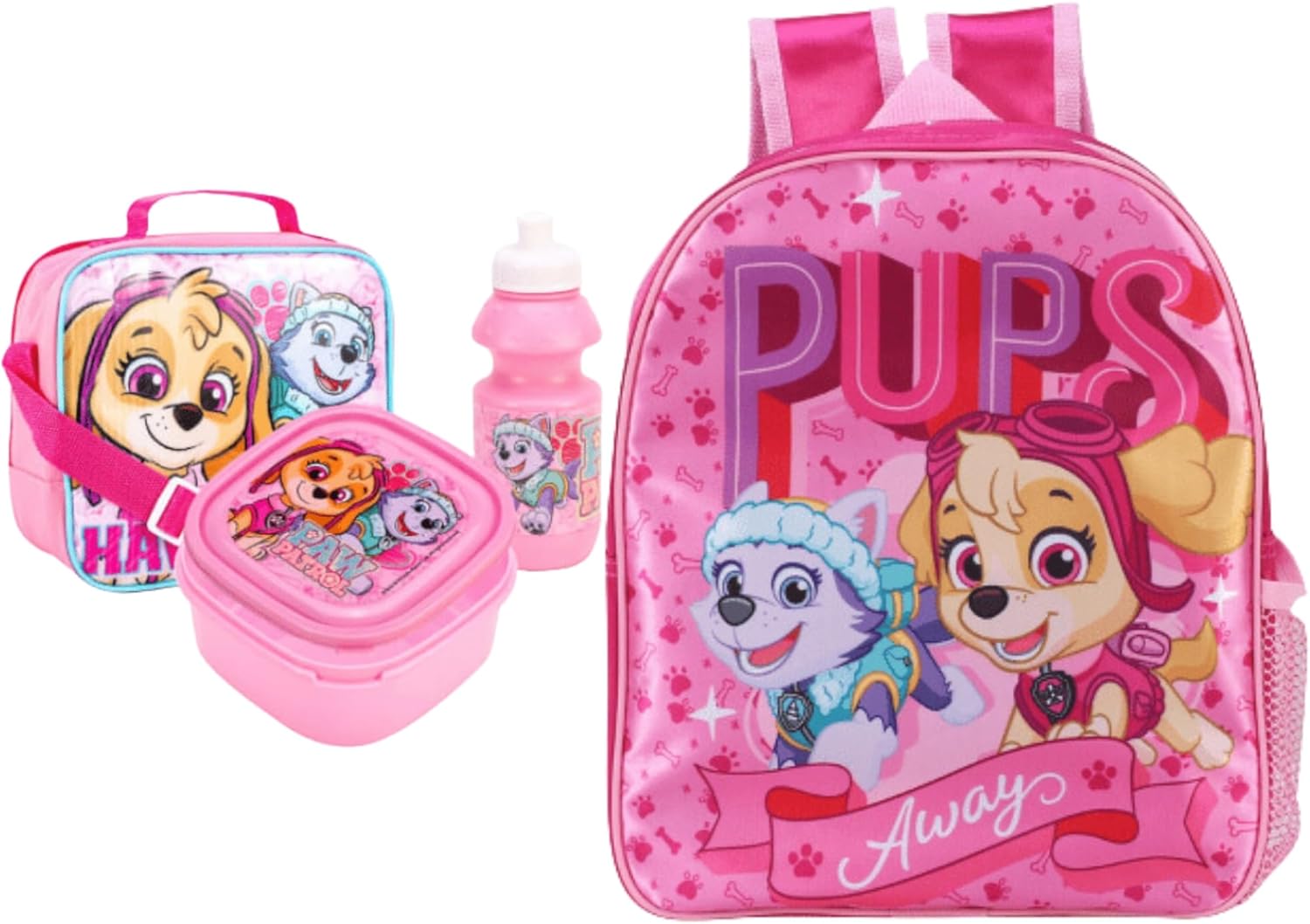 Paw Patrol 4Piece Ruckpack Set Kids Lunch Bags for Girls Includes Paw Patrol