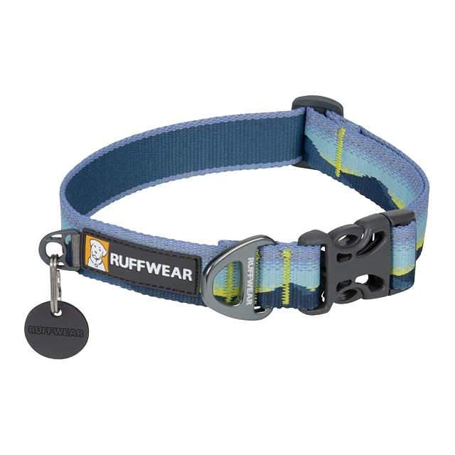 RUFFWEAR Crag Dog Collar, Small Dog Collar with Aluminium V-Ring, Adjustable Length Pet Dog Collar