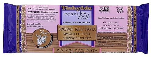 Pasta de arroz integral Tinkyada, espaguetis, 16 oz (paquete de 12)