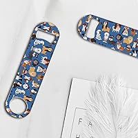 Vista 2 de Abrebotellas planos, abridores de cerveza de acero inoxidable de alta resistencia, abrebotellas resistentes y duraderos, perfectos para cocina