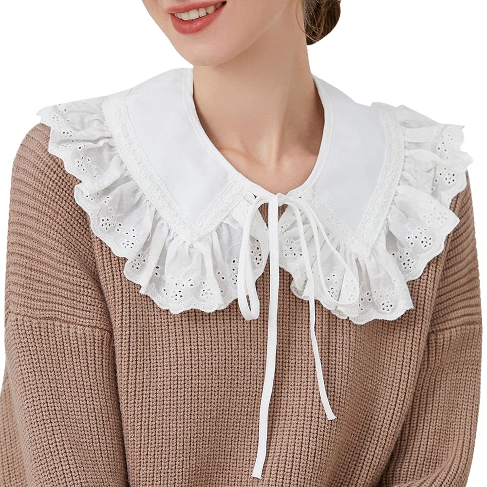 LoudSung Detachable Blouse with False Collar - Half Shirt Shawl Top for Women & Girls