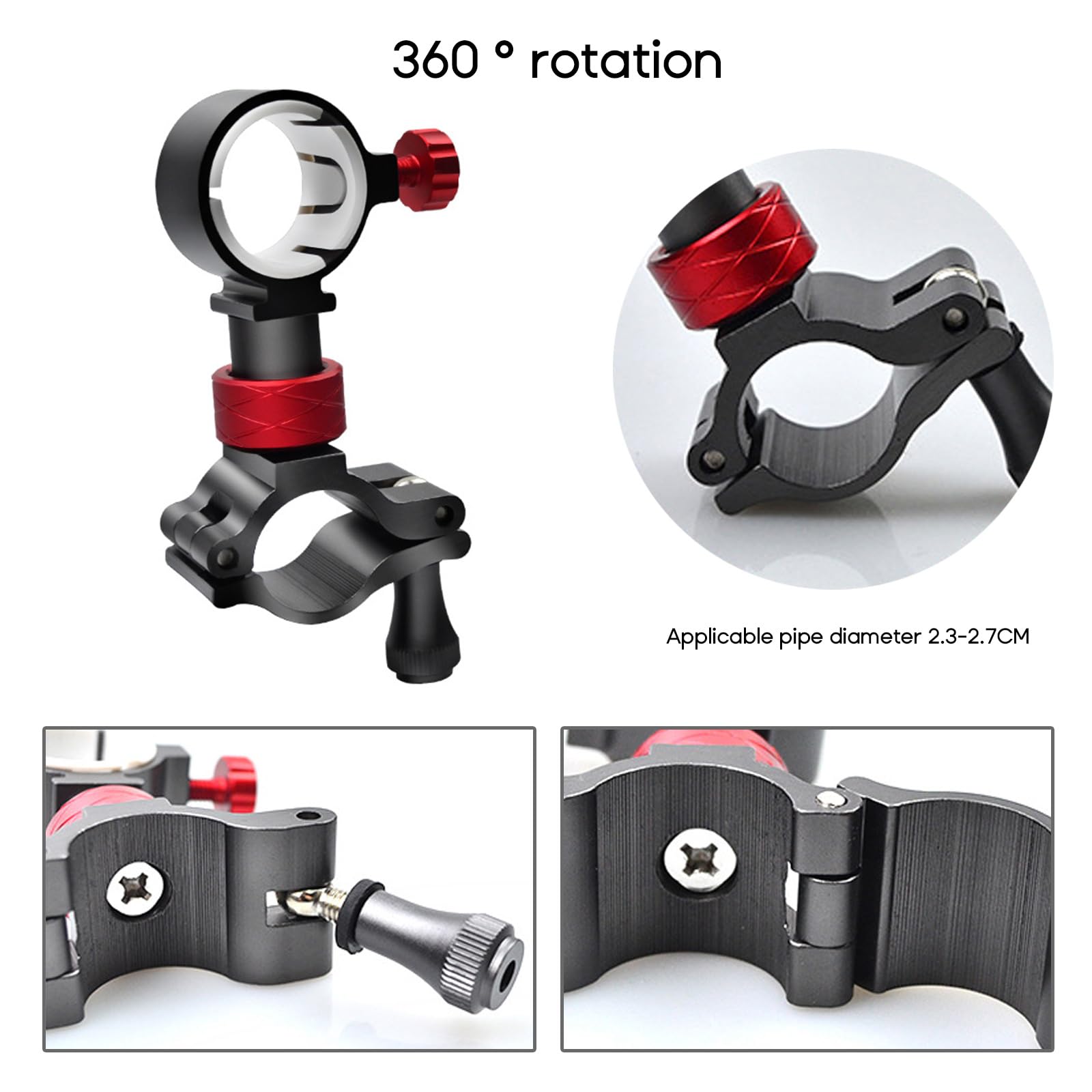FGDTREE Fishing Chair Umbrella Holder Aluminum Alloy 360 Degree Rotations Lightweight Portable