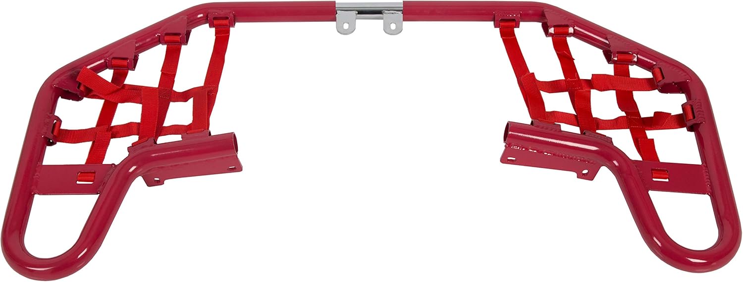ALMULOO Nerf Bar W/Nets Compatible with 1987-2004 Yamaha Warrior 350 YFM350X Side Steps Aluminium Steel Cloth Powder Coated Chrome