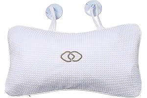 YUET Bathtub Pillow Inflatable Non-Slip Home Spa Bath Cushion for Head Neck Shoulders Relax