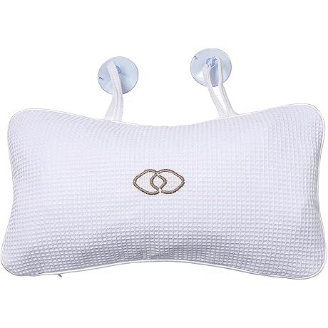 YUET Bathtub Pillow Inflatable Non-Slip Home Spa Bath Cushion for Head Neck Shoulders Relax