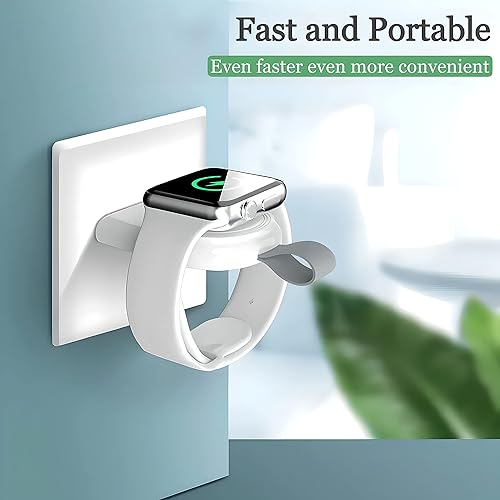 Miniatura 4 de Cargador inalámbrico para Apple Watch (paquete de 2), cargadores de automóvil de viaje magnéticos portátiles USB de carga rápida para iWatch