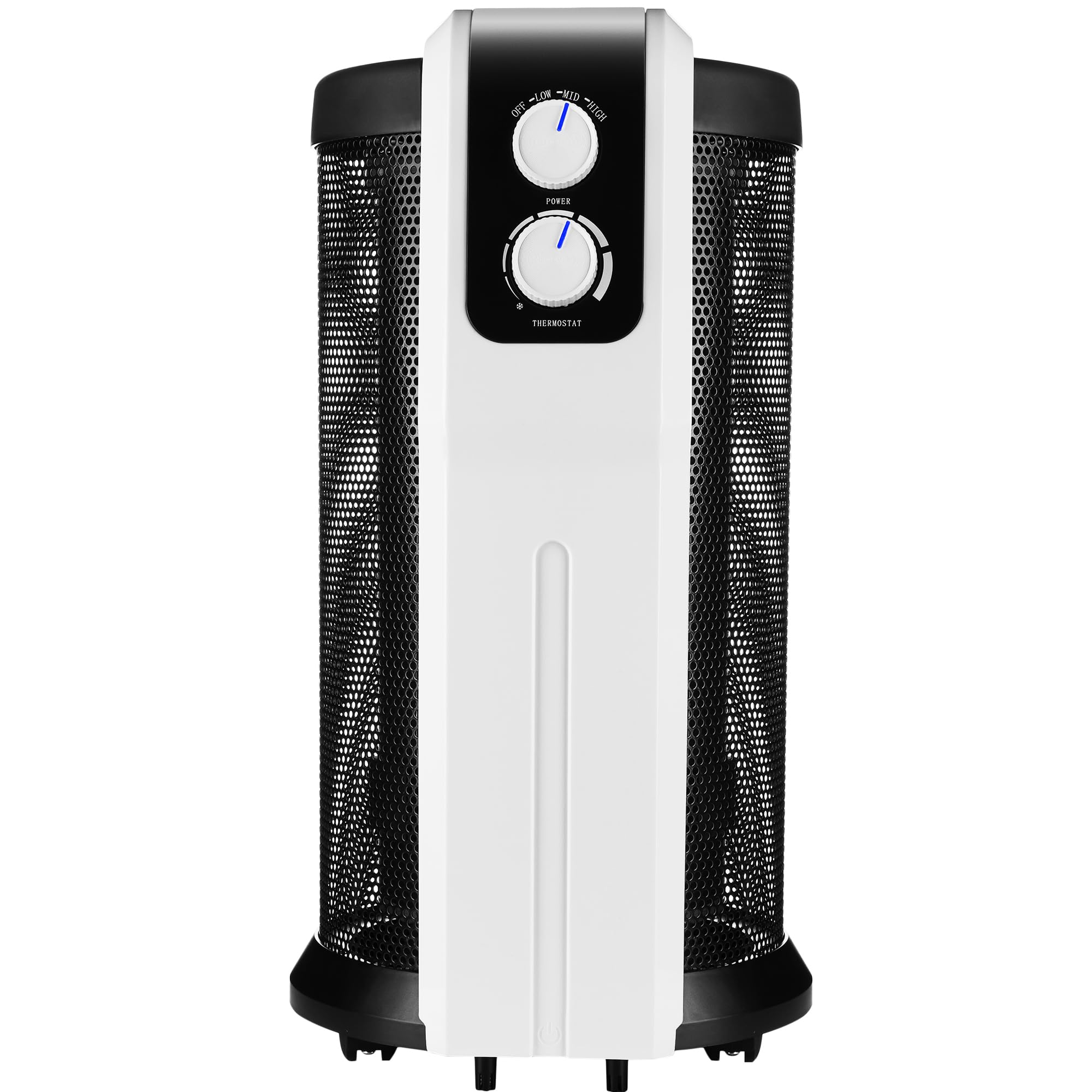 Nyxi 360° Heat Distribution Electric Heater, Mica Oil Free, 2200W Free Standing, Energy Efficient, 3 Heat Settings, Adjustable Thermostat, Overheat Protection, Portable & Lightweight for Home & Office