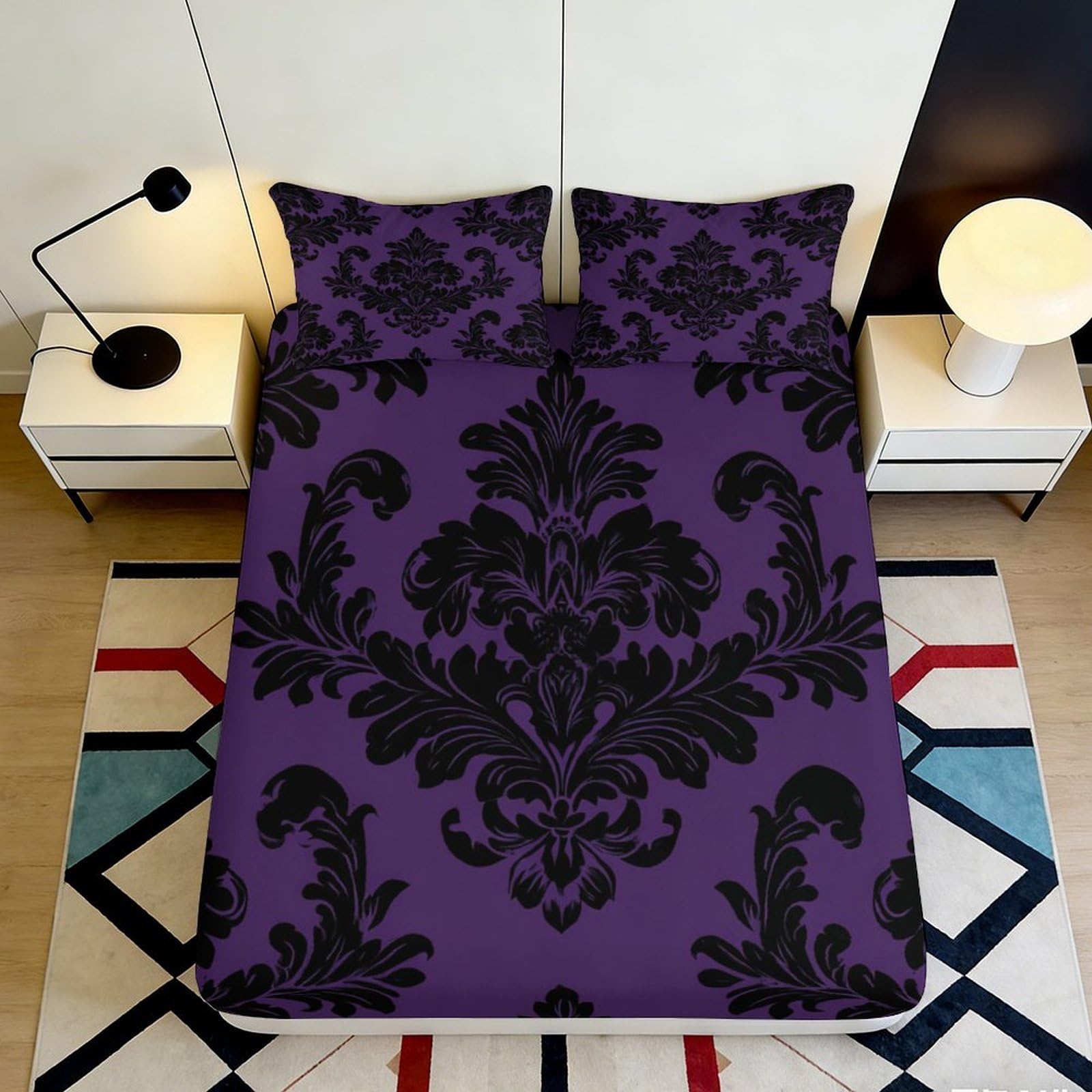 3D Printed Galloping Horse Fitted Sheet Microfiber Deep Pocket Non-Slip Bedroom Bedding Mattress Fitted Cover 140x200x25cm