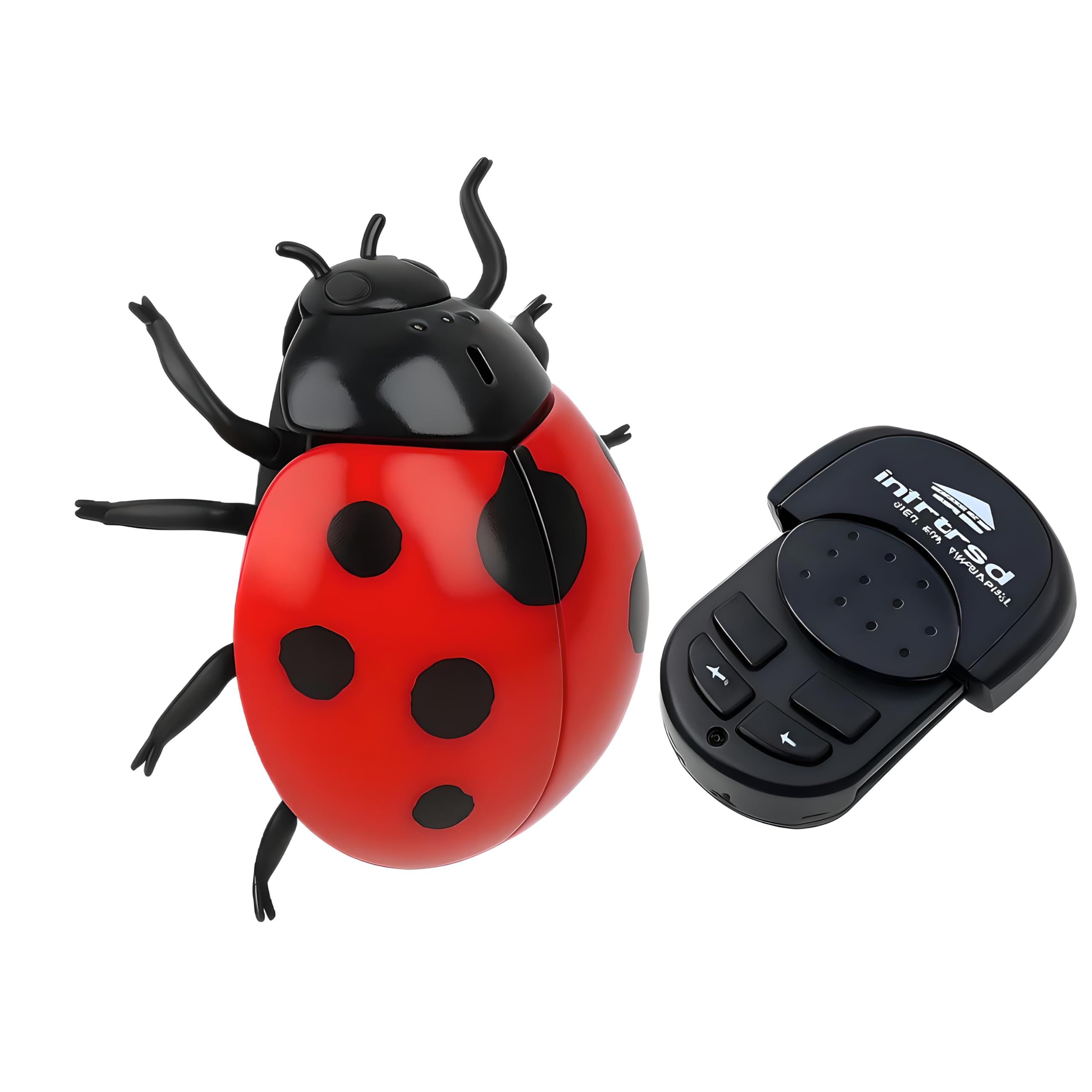Fitto Remote Control Wall Climbing Lady Bug Toy - Life Like with Movement, Sound and Light, Red