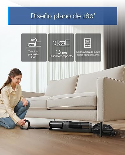 Miniatura 5 de Tineco Floor ONE i6 Stretch Aspiradora Húmeda y Seca, Aspiradora y Trapeadora Todo en Uno, Succión Potente de 20kpa, Hasta 40 Minutos de Tiempo