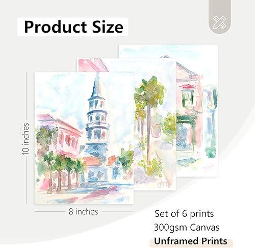 Miniatura 2 de Charleston - Pósteres de pared de Carolina del Sur, cuadros de preppy, lienzo rosa pastel, decoración de pared, pósteres estéticos de coqueta, arte