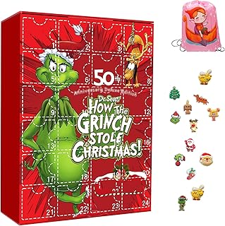 Grinch Advent Calendar 2023, Advent Calendar 2023 Kids, Toy Advent Calendar 2023, Christmas Calendar, Christmas Advent Calendar, 24 Days Of Christmas Countdown Calendar (A,21CM)