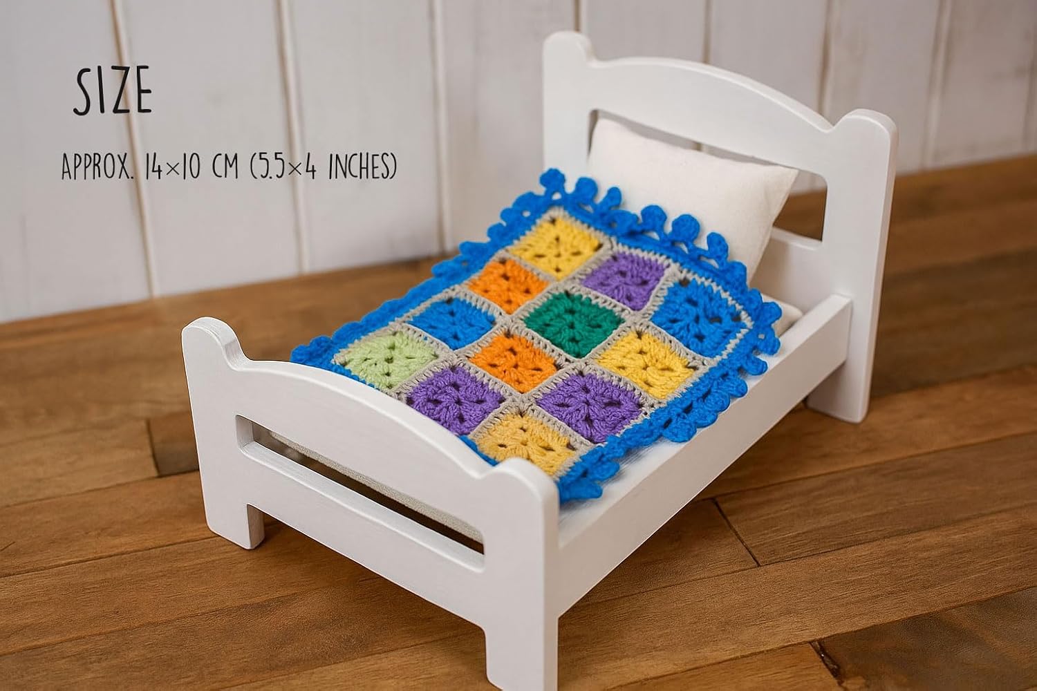 Little Cozy Crochet Doll Blanket, Handmade by TomToy,14x10cm image 2
