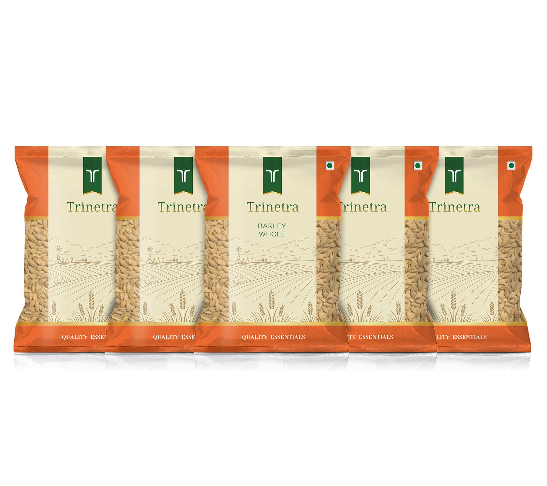 Trinetra Jau Sabut (Whole Barley) | Fibre-Rich Millet for Immunity & Everyday Cooking | 1Kg Each (Pack Of 5) 5000 g