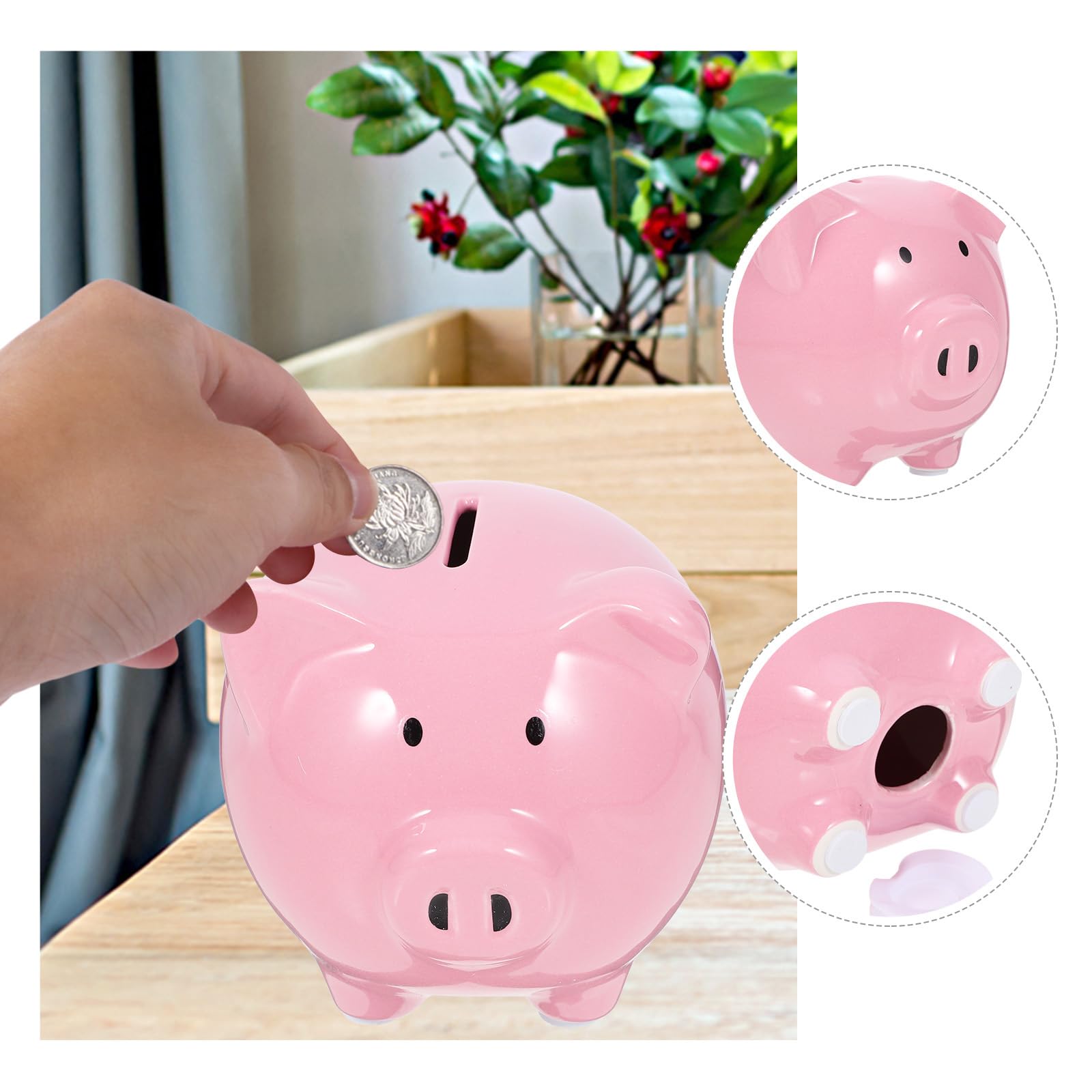 Amazon.co.jp: ledmomo かわいい貯金箱 豚の貯金箱 貯金箱 かわいい