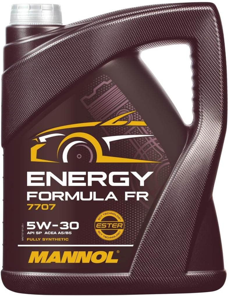 Mannol 5 Litre Energy Formula FR 5W-30 Engine Oil 7707 ACEA A5/B5 Fully Synthetic Ester Technology