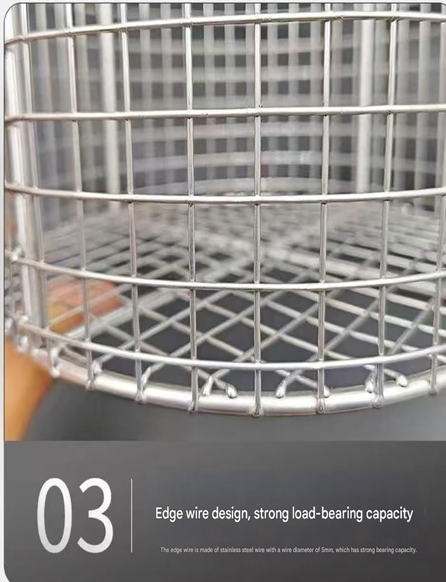 Genérico Cesta de esterilización Redonda portátil de Malla de 2 cm/0,78 Pulgadas, de Acero Inoxidable, for for Laboratorio, Instrumental hospitalario y odontológico.(20x20cm)