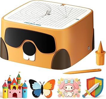 BEAVERBOT Cardboard Cutter for Kids, Safe DIY Cardboard Construction Tool Kit, Educational Craft Toy for 4+ Boys and Girls, for Creativity Projects 3D Models