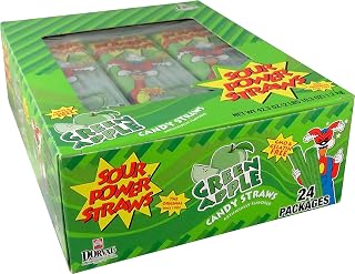 Sour Power Straws Green Apple (24 Ct)
