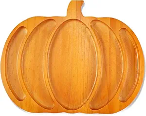Sliner Halloween Pumpkin Wooden Serving Platter 15