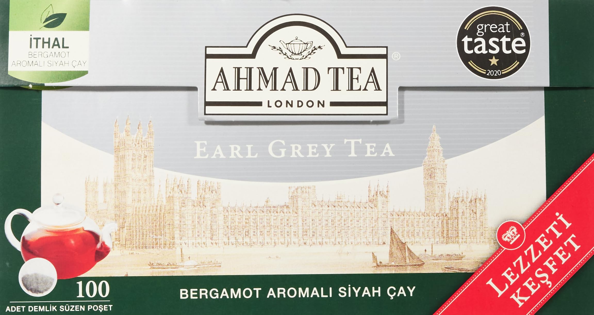 AHMAD TEA EARL GREY DEMLİK POŞET ÇAY 100'LÜ