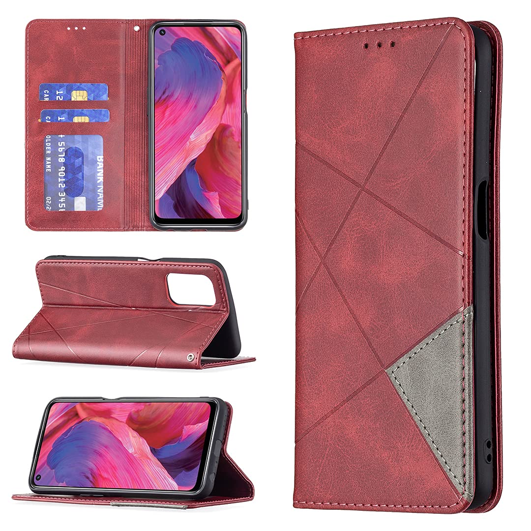 BoxTii Cover per Oppo A74 5G / Oppo A93 5G / Oppo A54 5G, Custodia in PU Pelle Portafoglio per Oppo A74 5G / Oppo A93 5G / Oppo A54 5G, Magnetica
