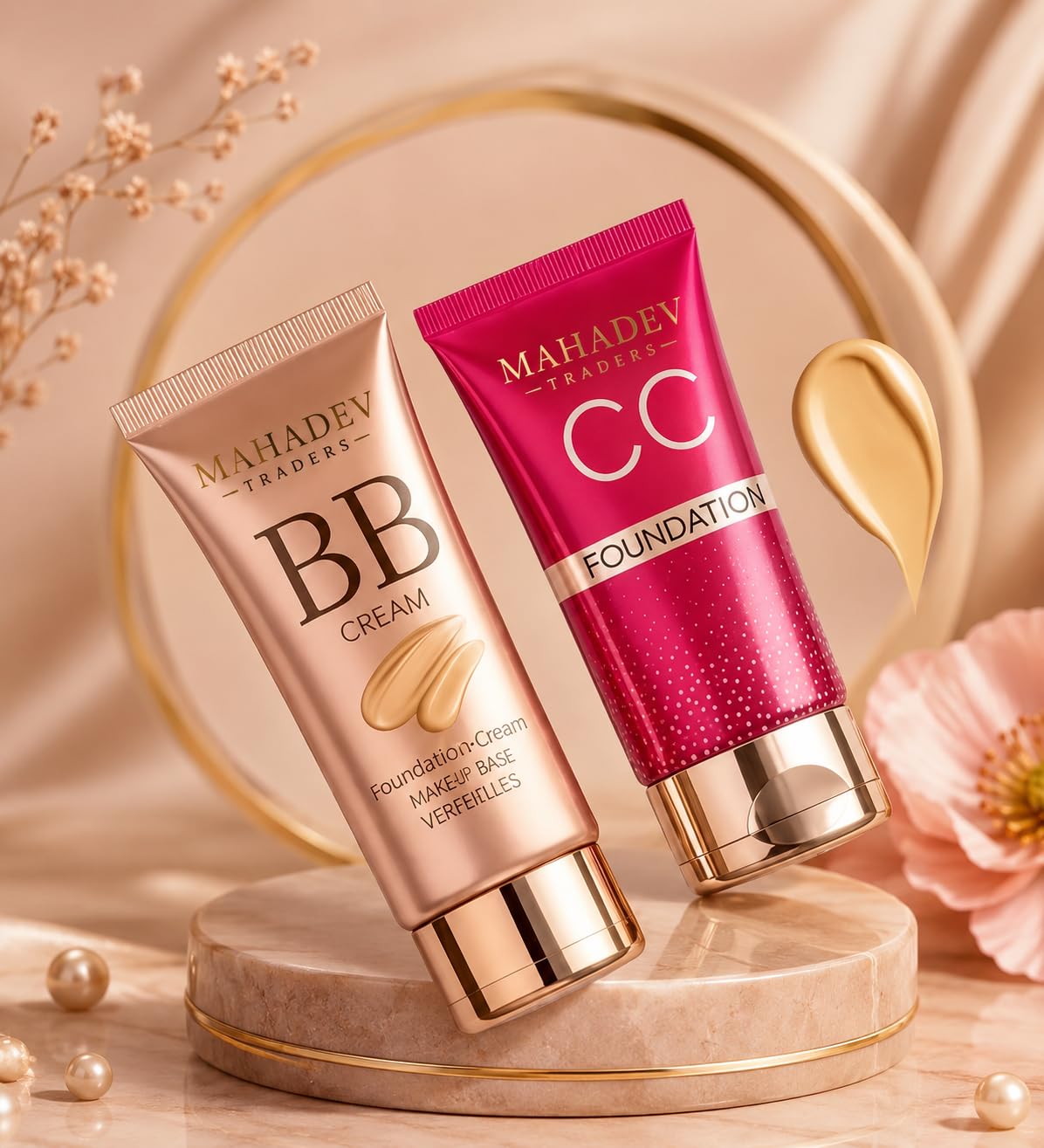 BB Cream and CC Foundation, Makeup Base, Foundation Cream, Combo Set-image-29