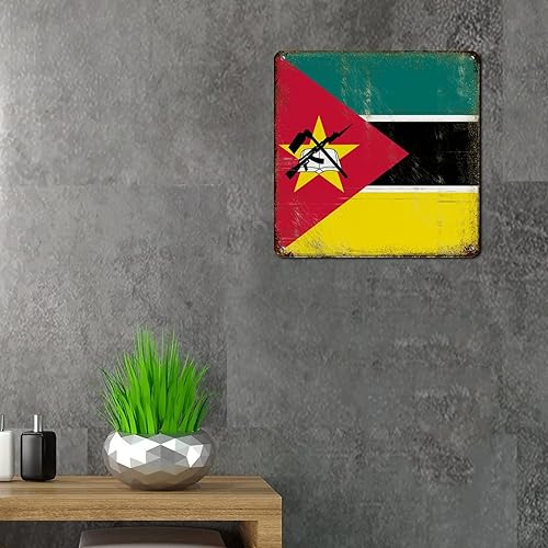 Vista 122 de Letrero de metal con bandera de país internacional, bandera de Polonia, regalo de bandera de Polonia, letreros de aluminio envejecidos