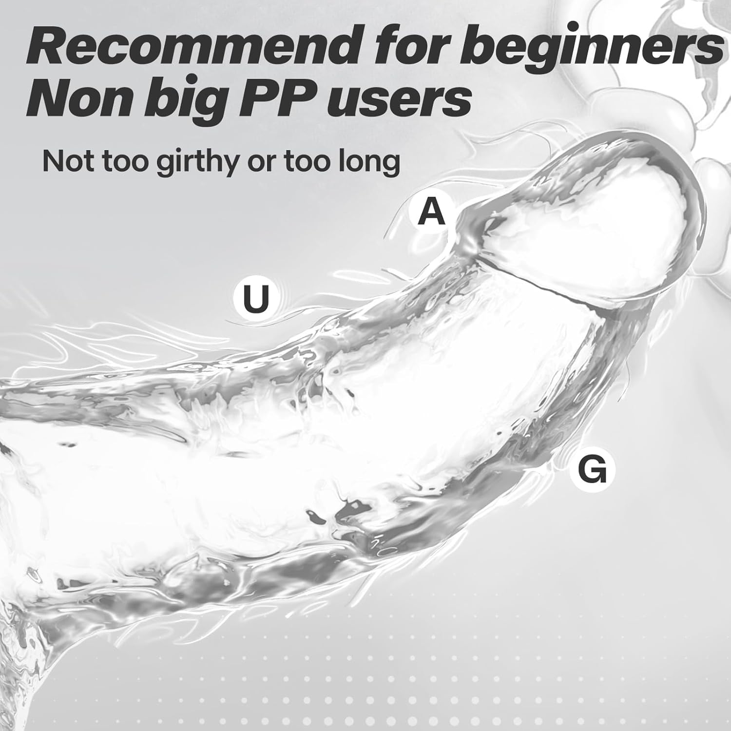 Realistic Transparent Dildo for Women Men, 6.7" Lifelike Clear Dildo
