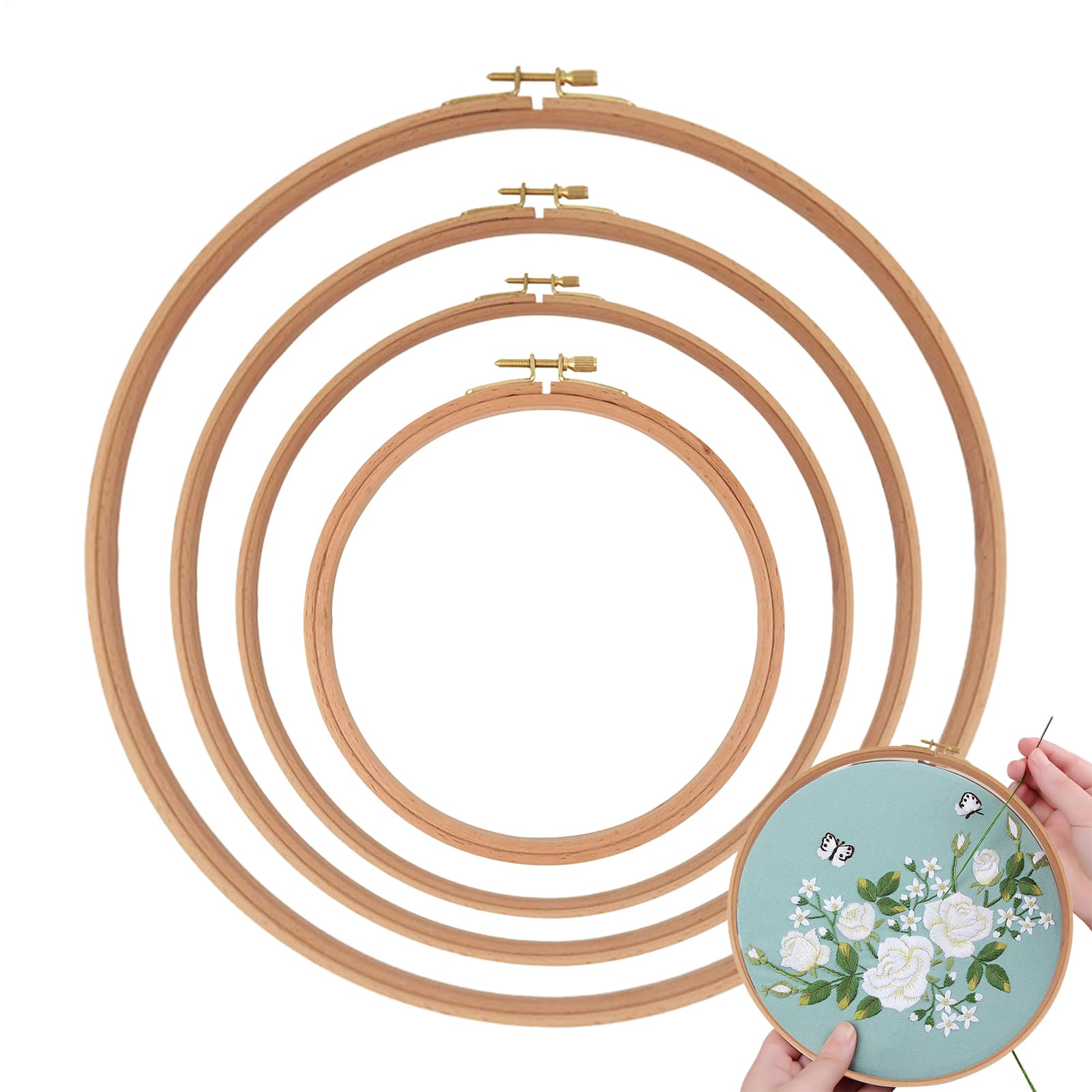 Cadres en bois pour broderie avec design robuste et finitions soignées - 8