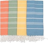 Vista 53 de Oversized Turkish Beach Towel 38’’x71’’ - Set of 2 100% Turkish Cotton Lightweight Sand Free Quick Dry Pool Towels Extra Large Bath Towels for