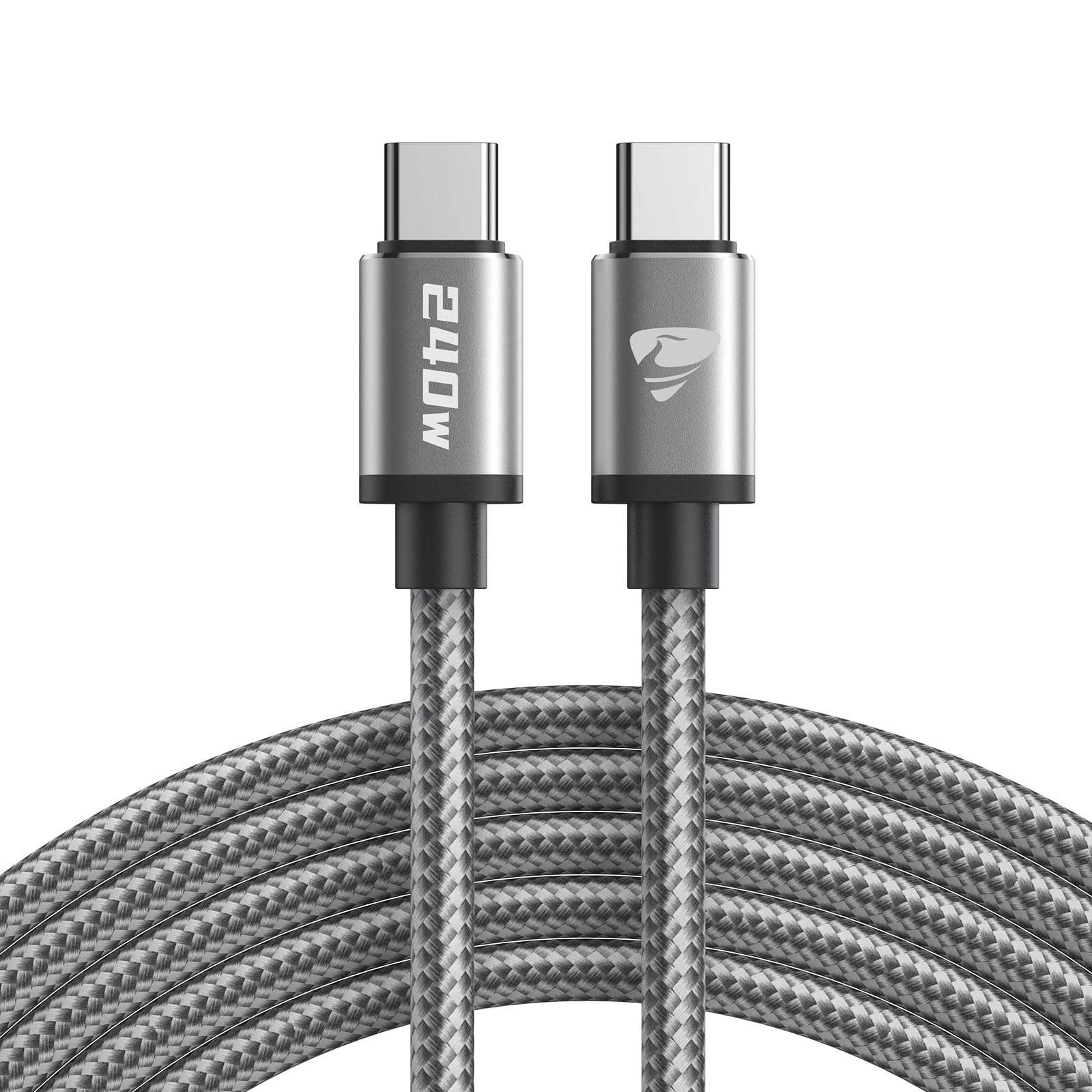 240W USB C Kabel, 2M Schnellladekabel USB C auf USB C Kabel PD 3.1 USB C Ladekabel Nylon Geflochten Ladekabel für iPhone 17 16 15 Pro Max Samsung Galaxy S25 S24 Ultra Pixel 9 iPad Pro MacBook Air