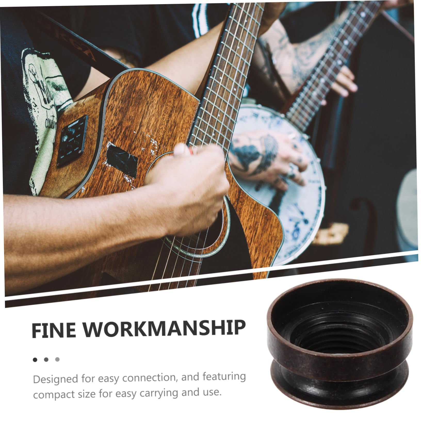 Toyvian Replacement Guitar Tail Pin Cap Acoustic Guitar Jack End Pin Guitar Strap Button Easy Install/remove 3/8-32 Thread