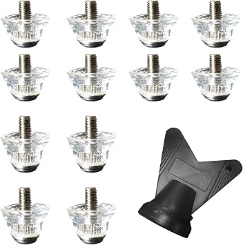 12Pcs Football Cleats Screw on Studs, Football Cleats Metal Studs for Firm Surfaces Outdoor Athletic Training, The Diameter of The Spikes is 5mm