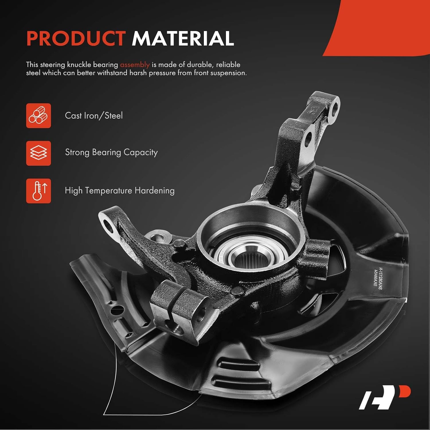 A-Premium Front Right Steering Knuckle & Wheel Bearing Hub Assembly Compatible with Hyundai Sonata 2011, 2.0L, Passenger Side