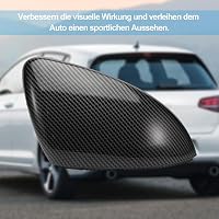 Konuoer Szénszálas Visszapillantó Tükör Borítás Golf 7 MK7 2012-2019 Modellekhez - ABS Karbon Hatású Tükörkupak Szett Bal és Jobb Oldalra 7