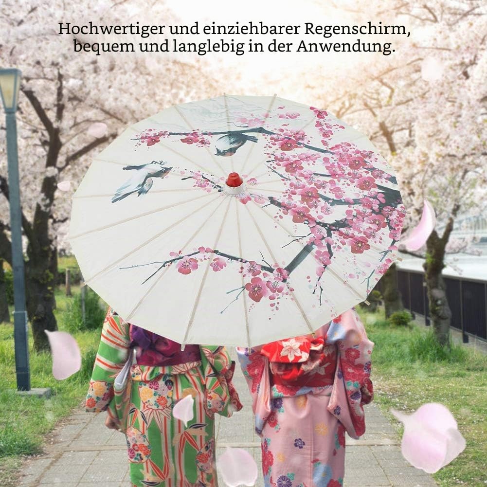 Tyenaza Japanische schirm, Handgemachter Regenschirm Ölpapier Japanische Deko, Kunst Japanischer Antiker Tanz Dekorativer Regenschirm Chinesischer Stil Ölpapier Opening Diameter 55cm
