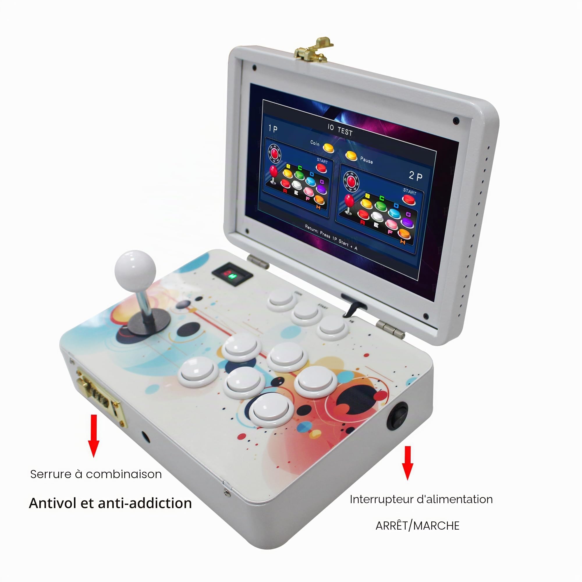 Console de Jeu Portable 9800 en 1 avec écran HD de 10,1 Pouces, Double Joueurs, boîte DX, Machine de Jeu vidéo rétro, Recherche/Cache/Pause de Jeux