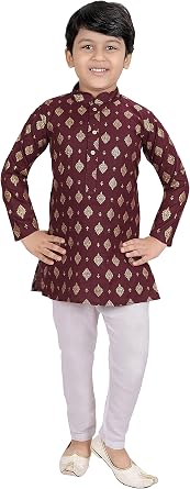Tathastu Boys Festive Cotton Kurta Pajama Set