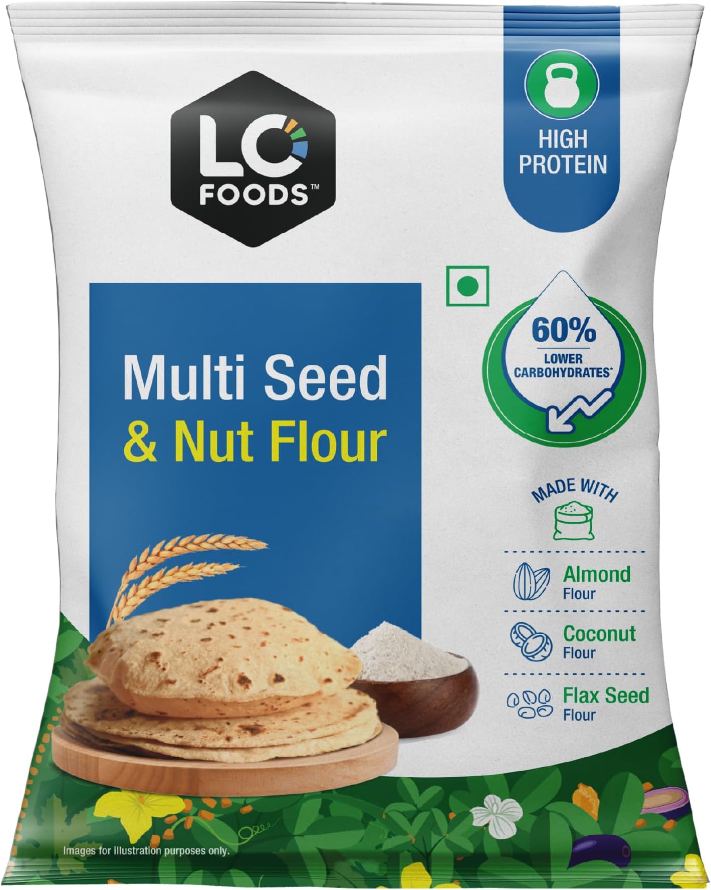 DiabeSmart Sugar Care Plus Atta 2 KG, Sugar Control Plus Flour for Diabetes Management, 65% Lower Glycemic Load Low GI Atta, 5 Superfood & Seed Multigrain Atta for Better Sugar Release Control
