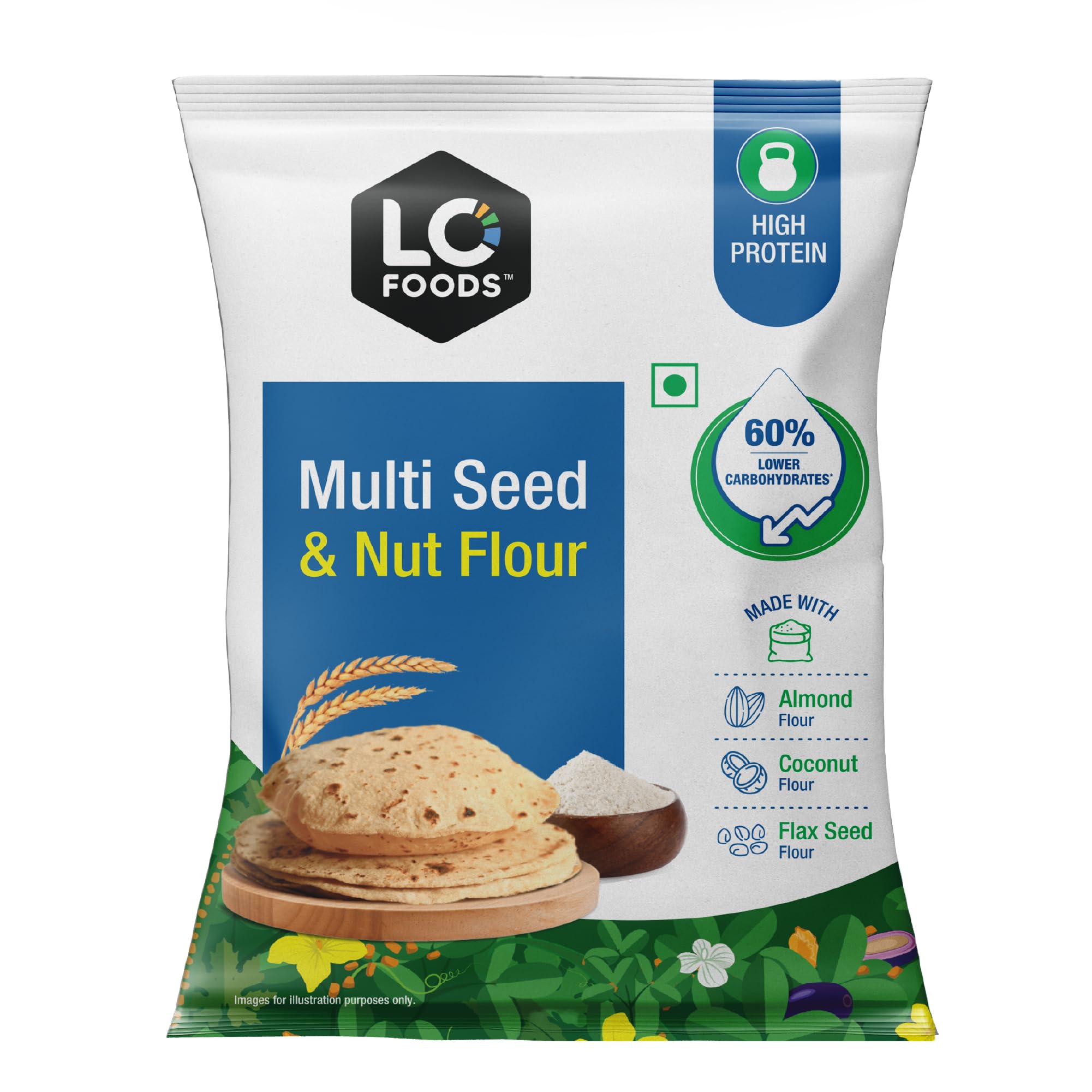 DiabeSmart Sugar Care Plus Atta 2 KG, Sugar Control Plus Flour for Diabetes Management, 65% Lower Glycemic Load Low GI Atta, 5 Superfood & Seed Multigrain Atta for Better Sugar Release Control