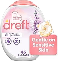 Vista 1 de Dreft Laundry Detergent Pacs, Lightly Scented, Lavender, For Baby and Family, XL Pacs, 45 Count