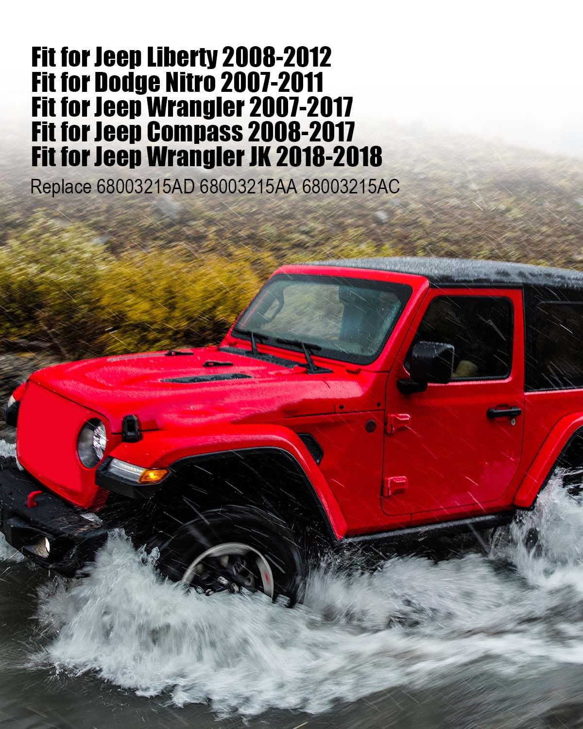 WP409 Windshield Wiper Switch Fit for Jeep Wrangler 2007-2017 Commander Grand Cherokee 2002-2010 Liberty 2008-2012 Patriot Compass 2008-2017 Dodge Nitro 2007-2011Caliber 2007-2012 Journey 2009-2010