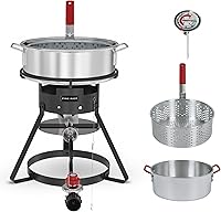 Vista 1 de Kit de Freidora de Pescado para Exteriores de 10QT – Olla de Aluminio Resistente, Canasta de 6.7QT, Freidora Profunda de Propano con Regulador