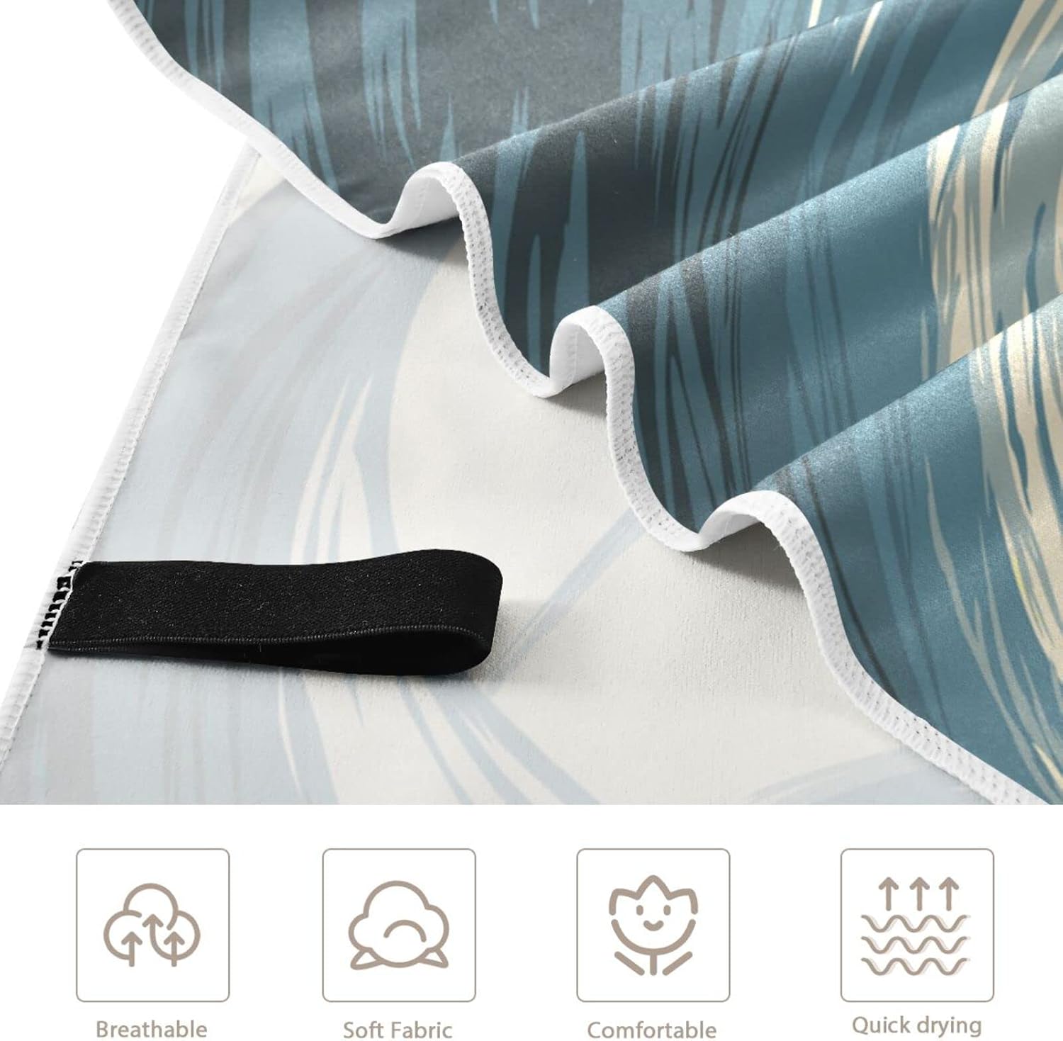 Blueangle Surfer at Sunset Beach Towel - Super Absorbent Oversized Travel Towels - Lightweight Compact Quick Dry Towel for Swimming Camping Holiday