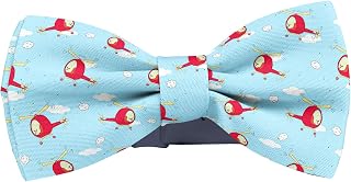 Adjustable Pre-tied bow tie for Men (Cute Helicopter Cartoon Pattern) Elegant Cute Bowties for Dogs Cats Pets, Pattern as Shown