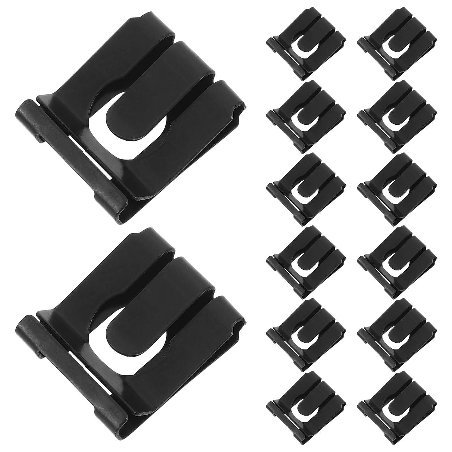 30pcs Office Chair Gas Cylinder Retaining Clips, 65mn Spring Steel Anti-loosening Shaft Lock Rings with Smooth Chamfers for Furniture Gas Cylinder Repair and Replacement, Black