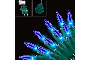 Christmas Magic Brought to Life with Enchanting 19.6ft 100-Count Blue String Lights