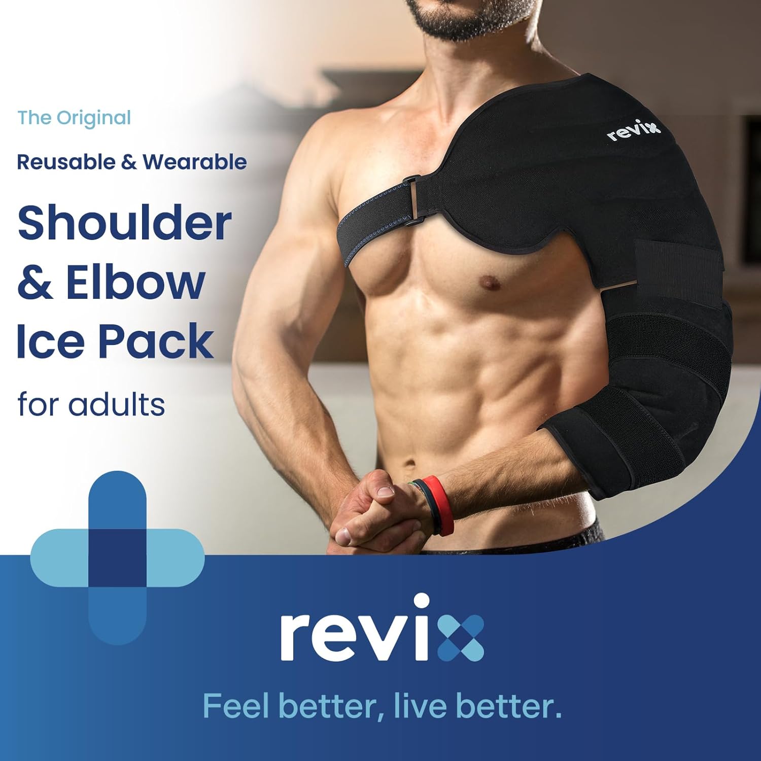 REVIX Arm Ice Pack Wrap for Pitchers – Shoulder and Elbow Ice Pack Reusable Cold Therapy Wrap for Baseball Pitcher Arm Recovery, Adjustable Compression Sleeve for Athelete Post-Workout Muscle Relief
